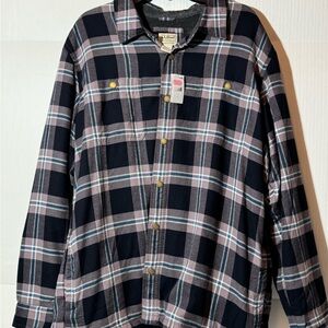 L.L. Bean Men's Button Down Shirt - Black and grey Plaid